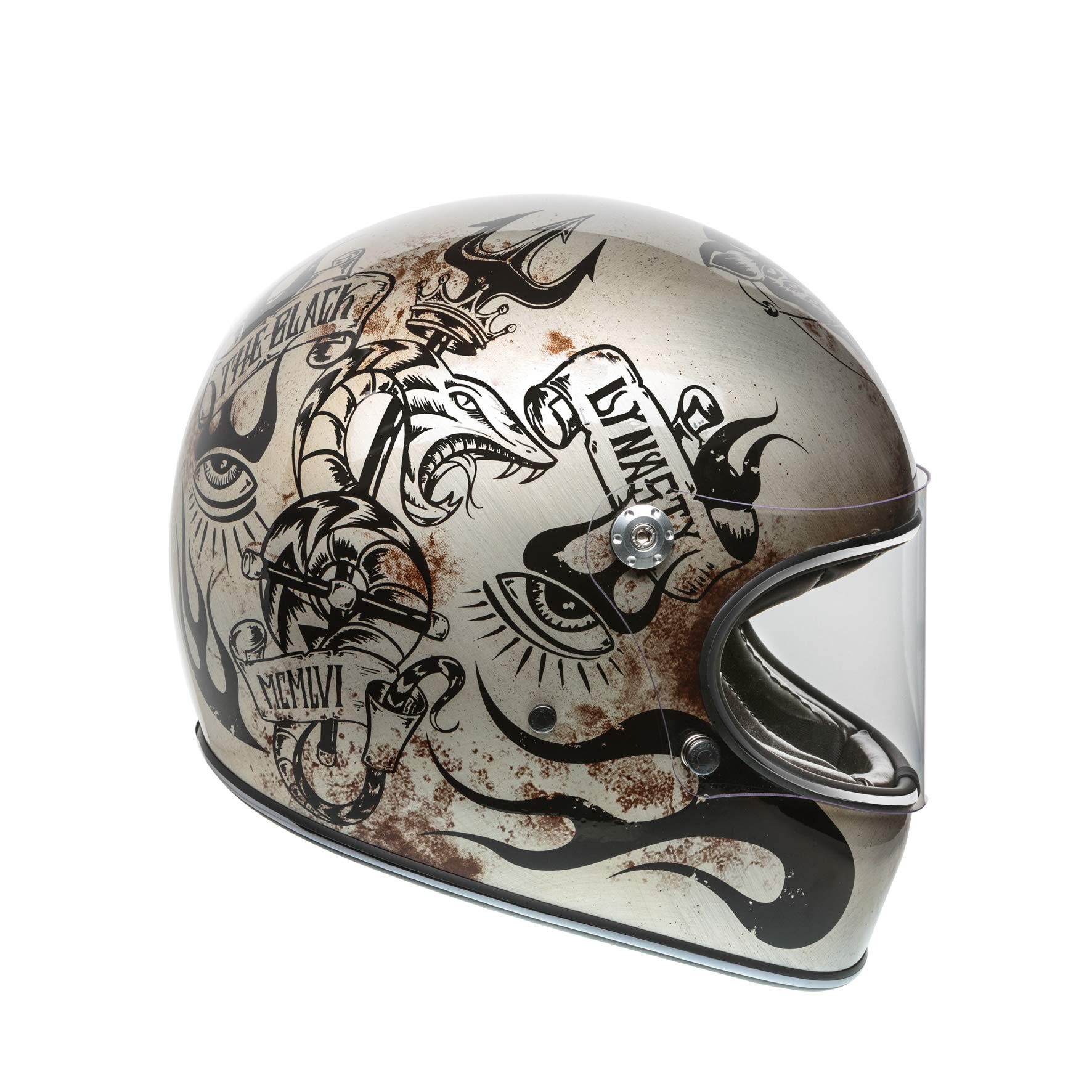 Premier Motorcycle Helmet Trophy Mx Helmet Bd Titanium Grey M